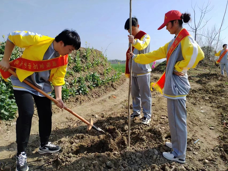 “学习雷锋讲奉献 义务植树绿家园”志愿者活动 · 阚疃金石中学